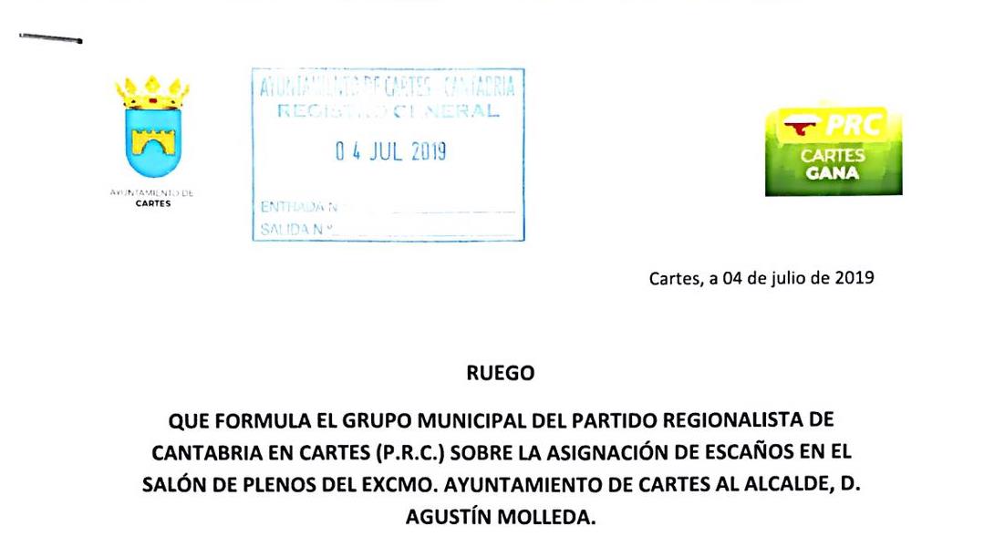 PORTADA RUEGO UBICACION ESCAÑOS 4 JULIO-1 HOJA